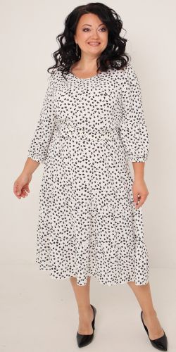 Сукня Lubira 2560 (Білий-Чорні квіти)